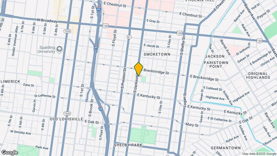 929 S Jackson St Map and Location Details