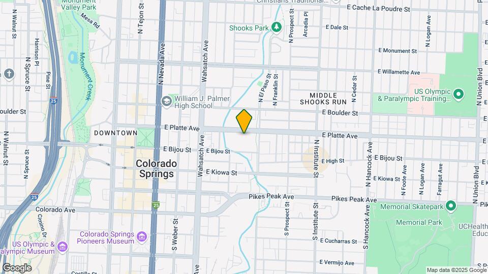 543 E Platte Ave Map and Location Details