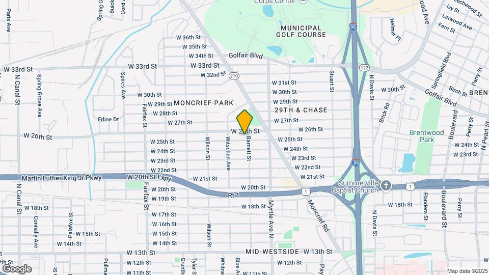 1413 W 25th St Map and Location Details