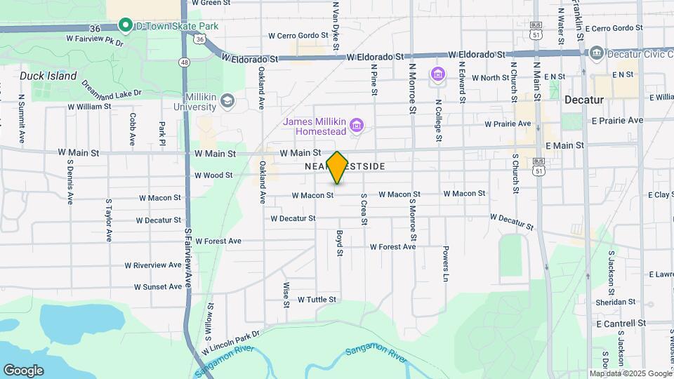 904 W Macon St Map and Location Details