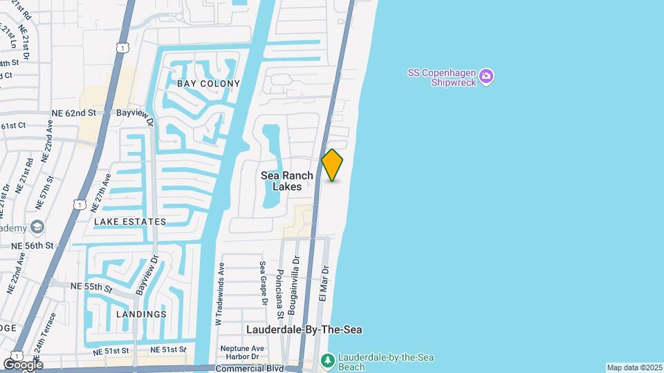 5100 N Ocean Blvd Map and Location Details