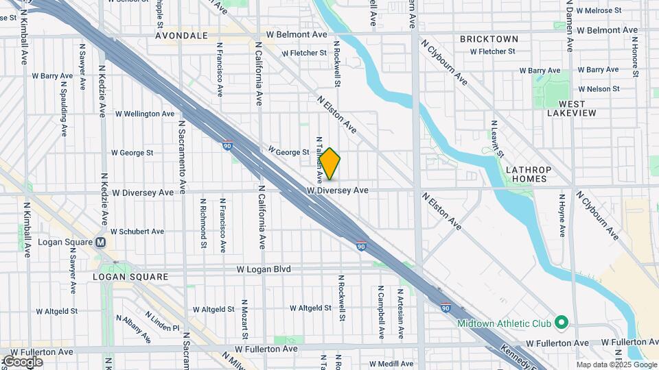 2612 W Diversey Ave Map and Location Details