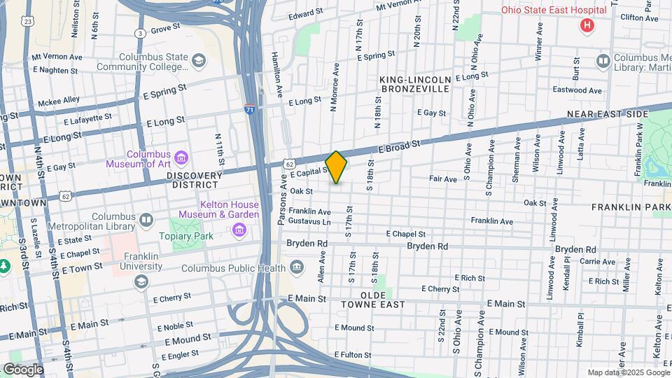 824 Oak St Map and Location Details
