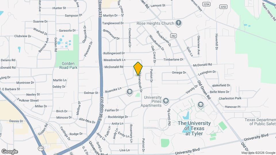 2601 Shenandoah Dr Map and Location Details