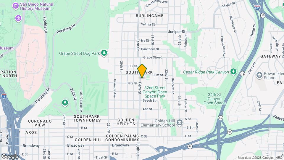 1725 Fern St Map and Location Details