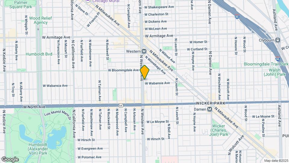 1719 N Western Ave Mapa y Detalles de la Ubicación