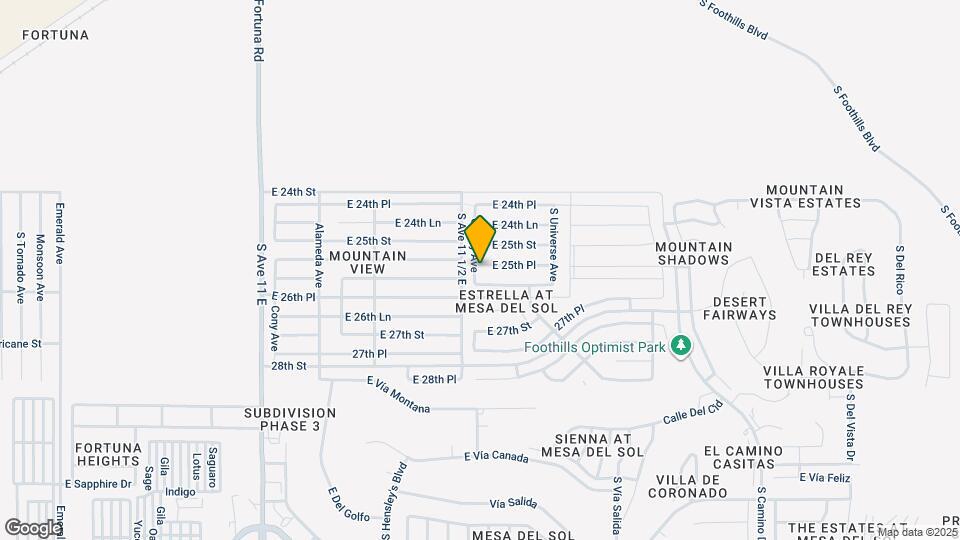 11537 E 25th Pl Map and Location Details