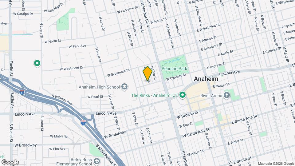 301 N Janss St Map and Location Details