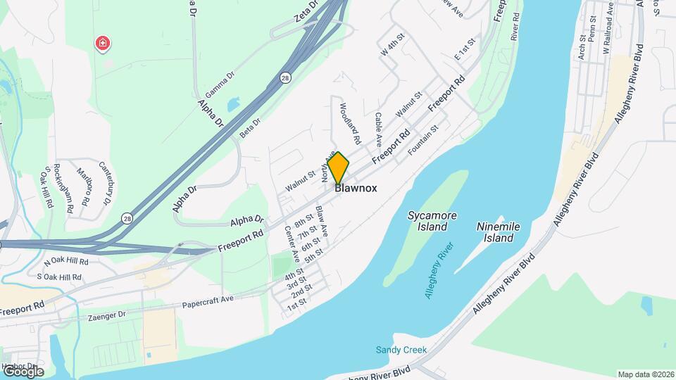 316 Freeport Rd Map and Location Details