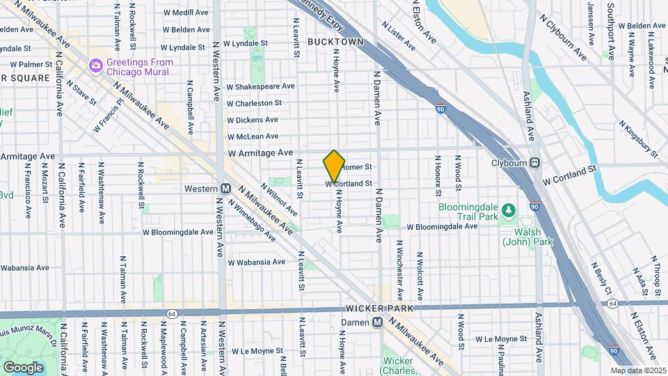 1876 N Hoyne Ave Map and Location Details