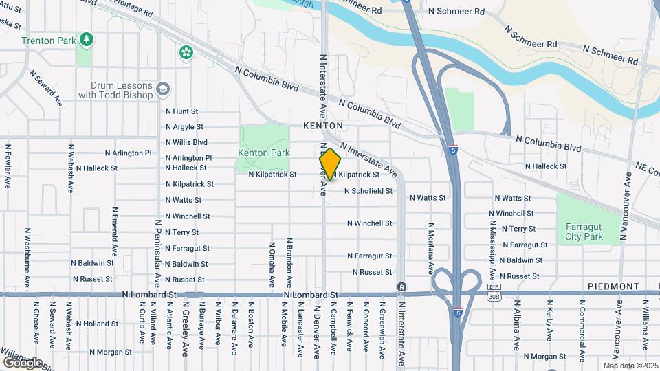 8104 N Denver Ave Mapa y Detalles de la Ubicación