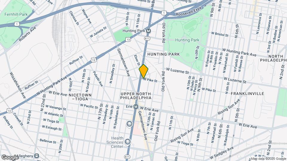 3857 N Broad St Map and Location Details
