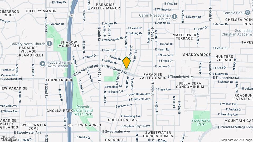 13811 N 37th Way Map and Location Details