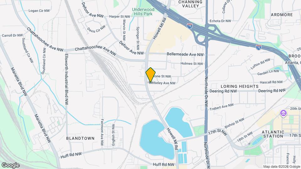 820 Berkeley Ave NW, Unit B Map and Location Details