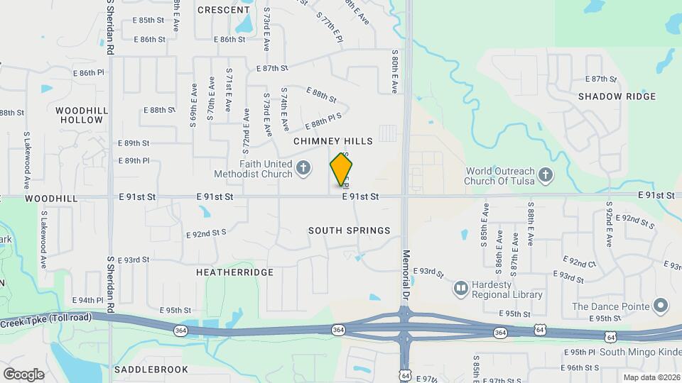 9030 S 77th E Pl Map and Location Details