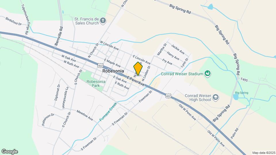 203 E Penn Ave Map and Location Details