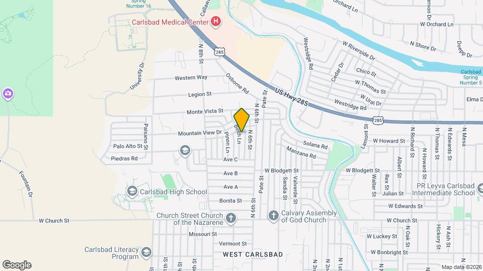 1020 Birch Ln Map and Location Details