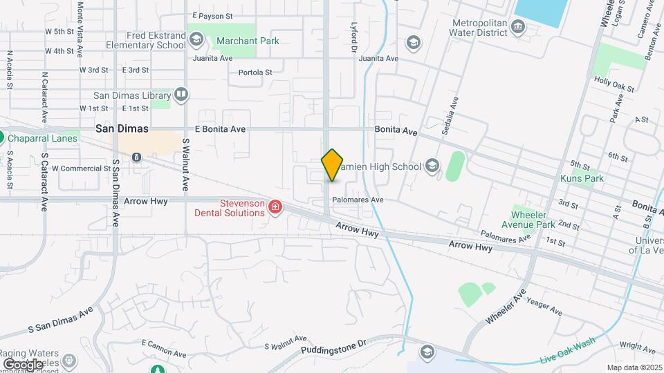 318 S San Dimas Canyon Rd Map and Location Details