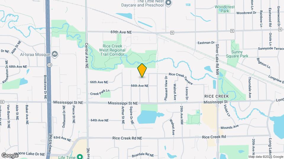 6631 Fridley St NE Map and Location Details