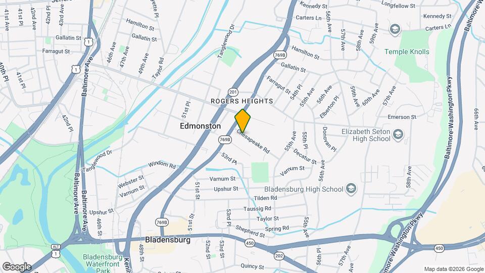 5309 Chesapeake Rd Map and Location Details