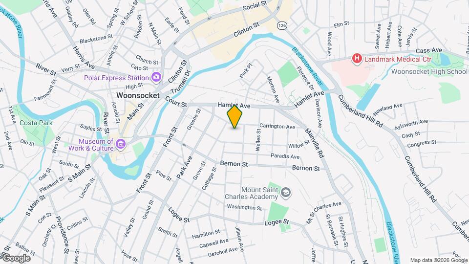 181 Carrington Ave Map and Location Details