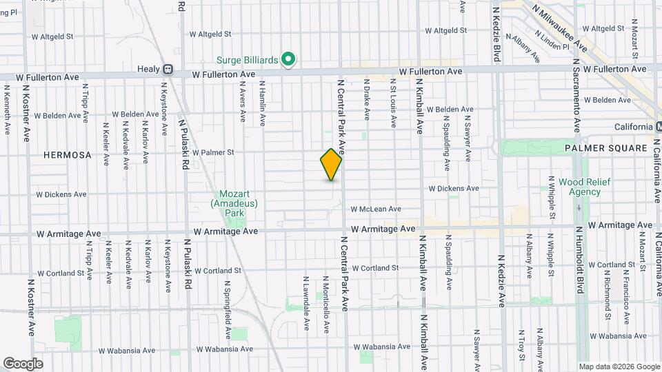 3618 W Dickens Ave, Unit #1 Map and Location Details