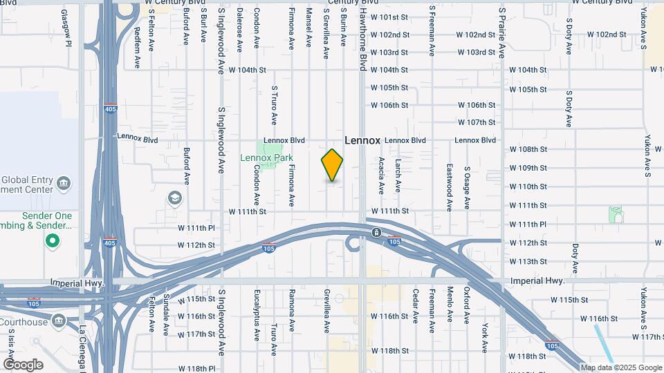 11002 S Grevillea Ave Map and Location Details