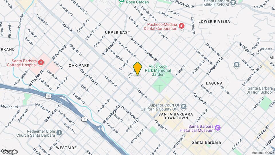 1615 Anacapa St Map and Location Details