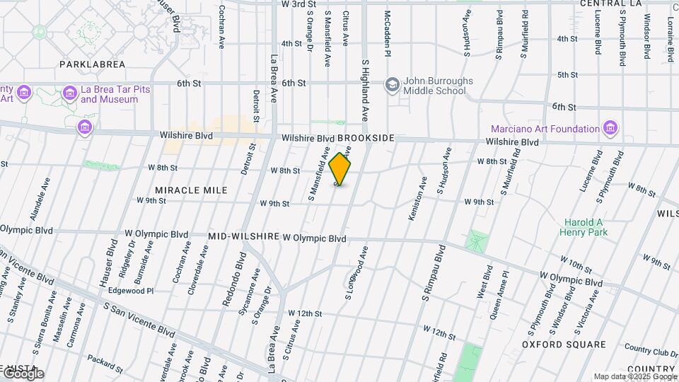 832 S Citrus Ave Mapa y Detalles de la Ubicación