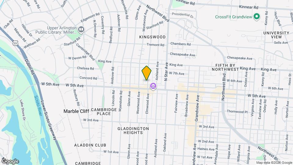 1607 Elmwood Ave Map and Location Details