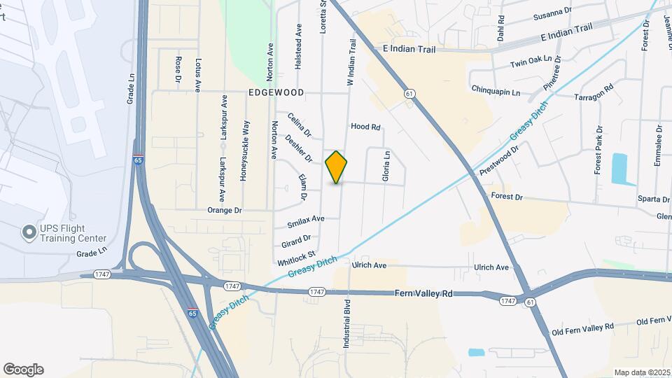 1021 W Indian Trail Map and Location Details