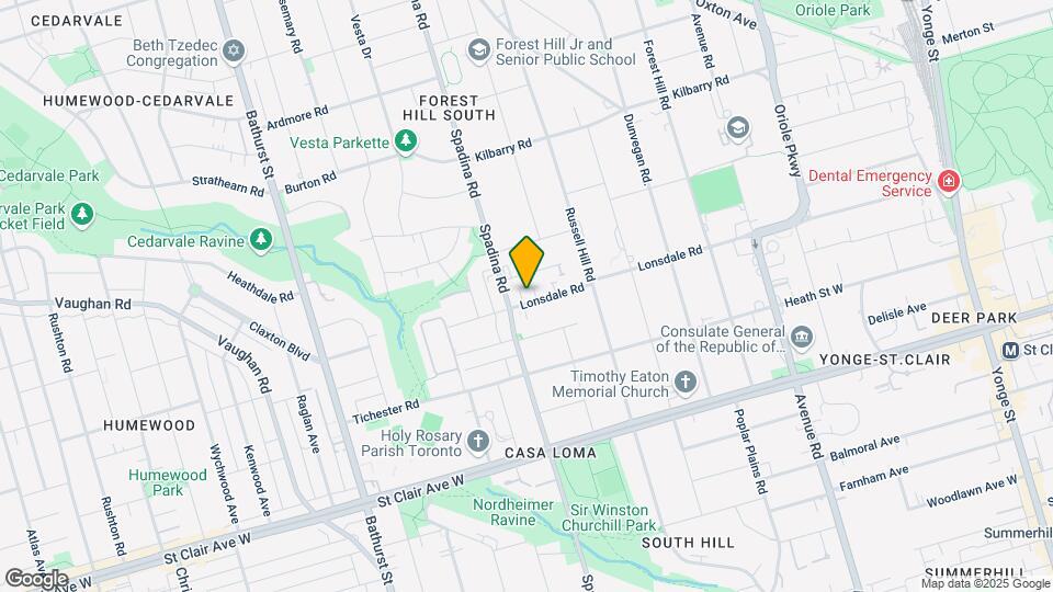 316 Lonsdale Road Map and Location Details