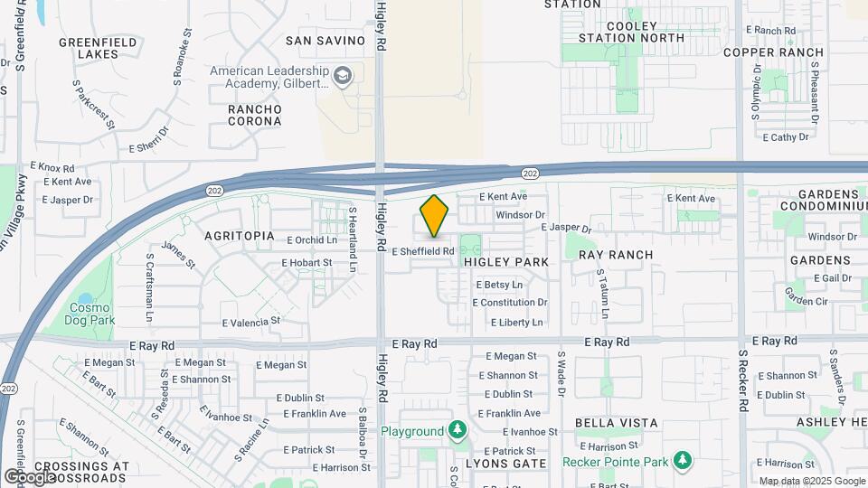 3314 E Sheffield Rd Map and Location Details