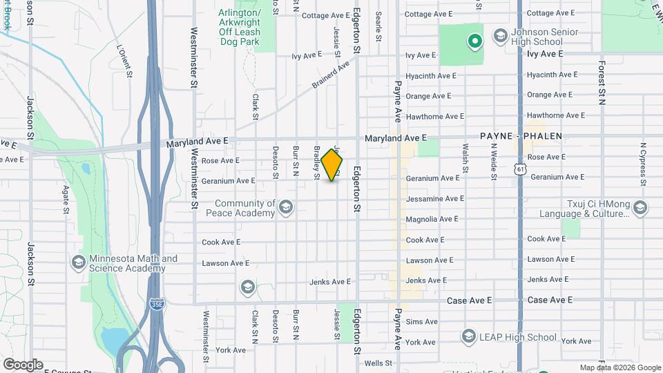 1131 Jessie St, Unit 1 Map and Location Details