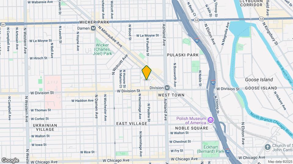 1229 N Paulina St Map and Location Details