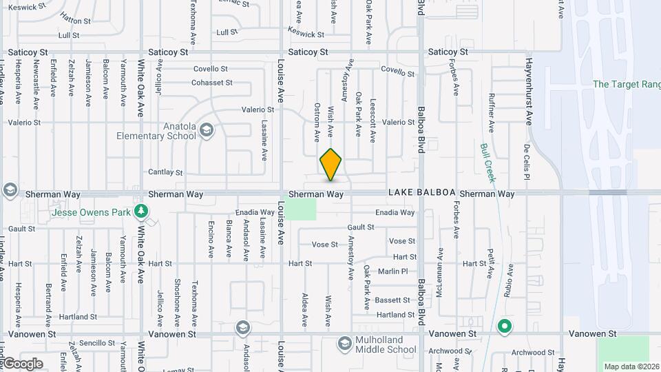 17141 Sherman Way Map and Location Details