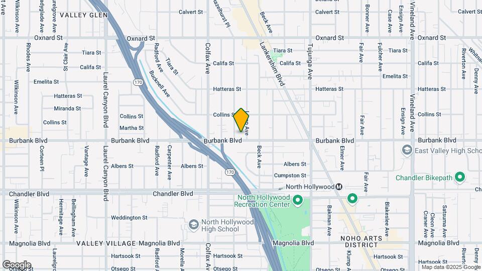 11611 Burbank Blvd Map and Location Details