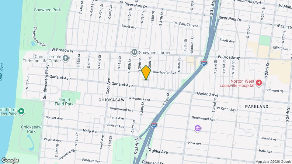 826 S 38th St Map and Location Details