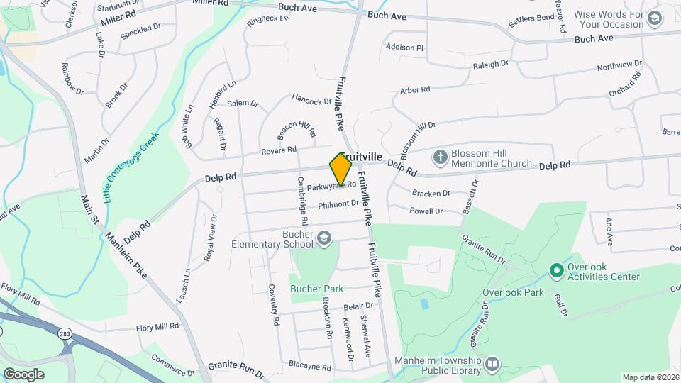 418 Parkwynne Rd Map and Location Details