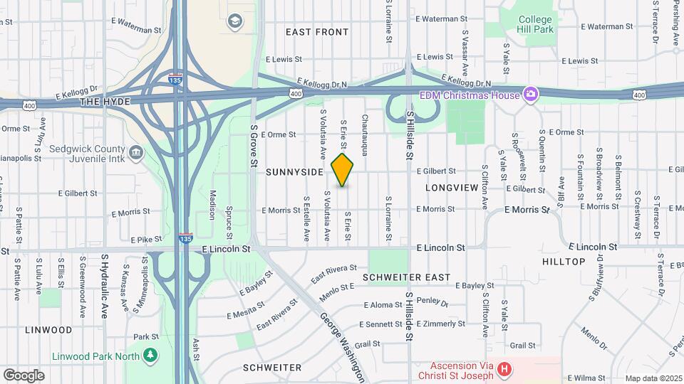 725 S Erie St Map and Location Details