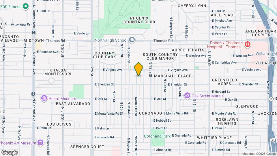 2521 North 11th St Map and Location Details