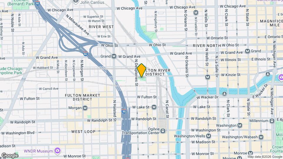 601 W Kinzie St Map and Location Details