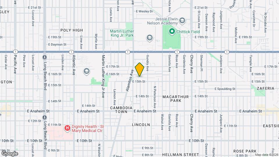 1241 E 15th St Map and Location Details