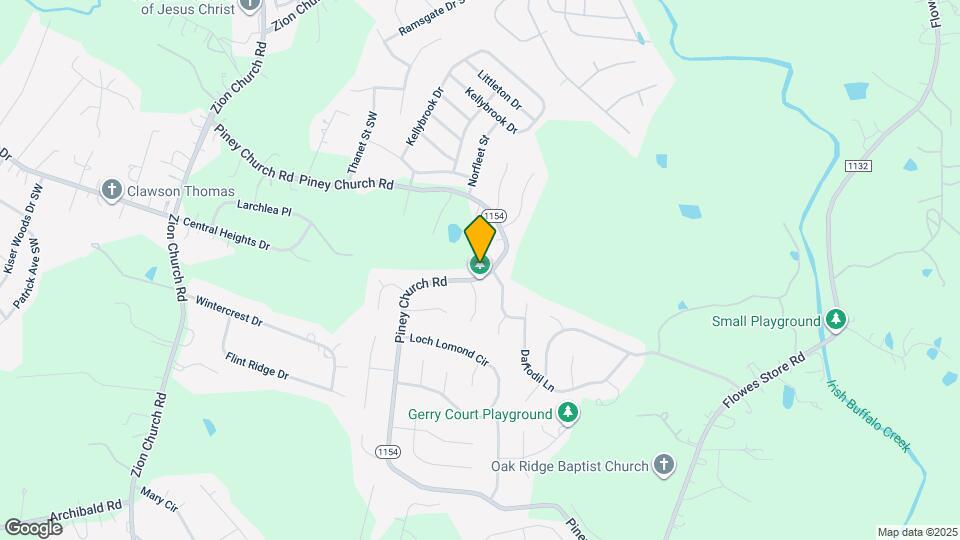 950 Piney Church Rd Map and Location Details