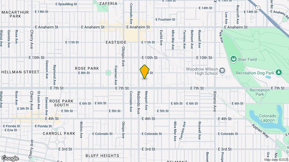 745 Newport Ave, Unit 1 Map and Location Details