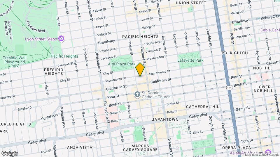 2555 Sacramento St Map and Location Details