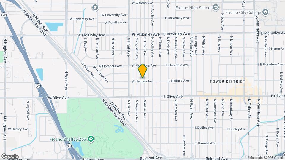 1305 N Arthur Ave Map and Location Details
