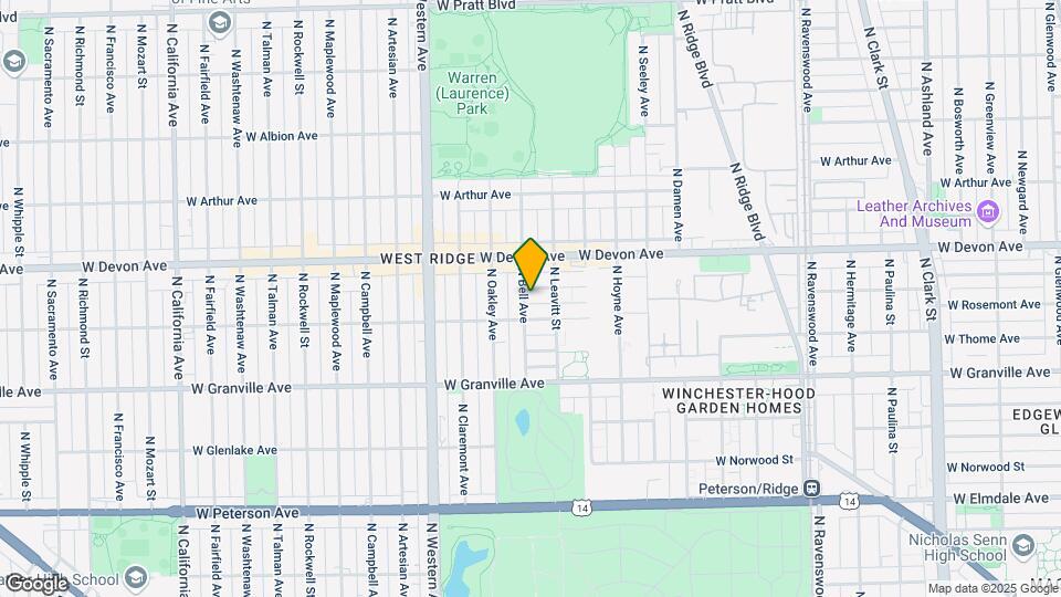 2225 W Highland Ave Mapa y Detalles de la Ubicación