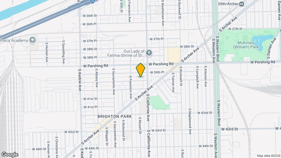 2822 W 40th St, Unit Second Floor Map and Location Details
