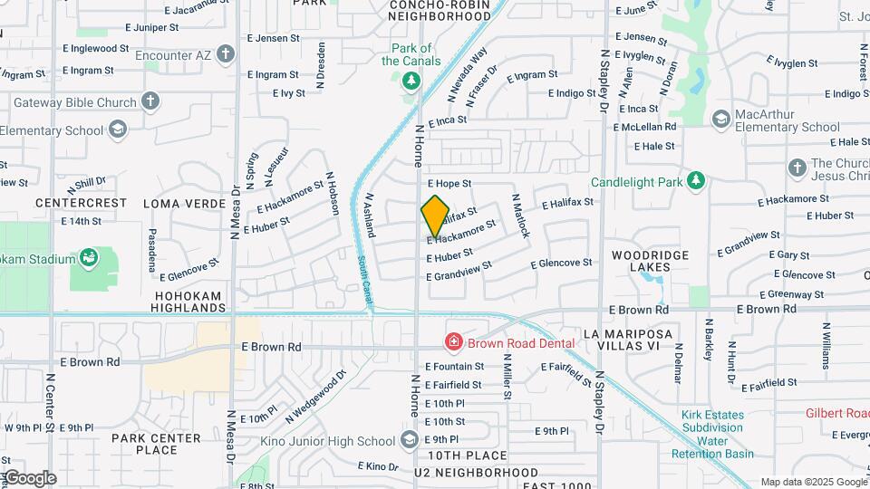 821 E Hackamore St Map and Location Details